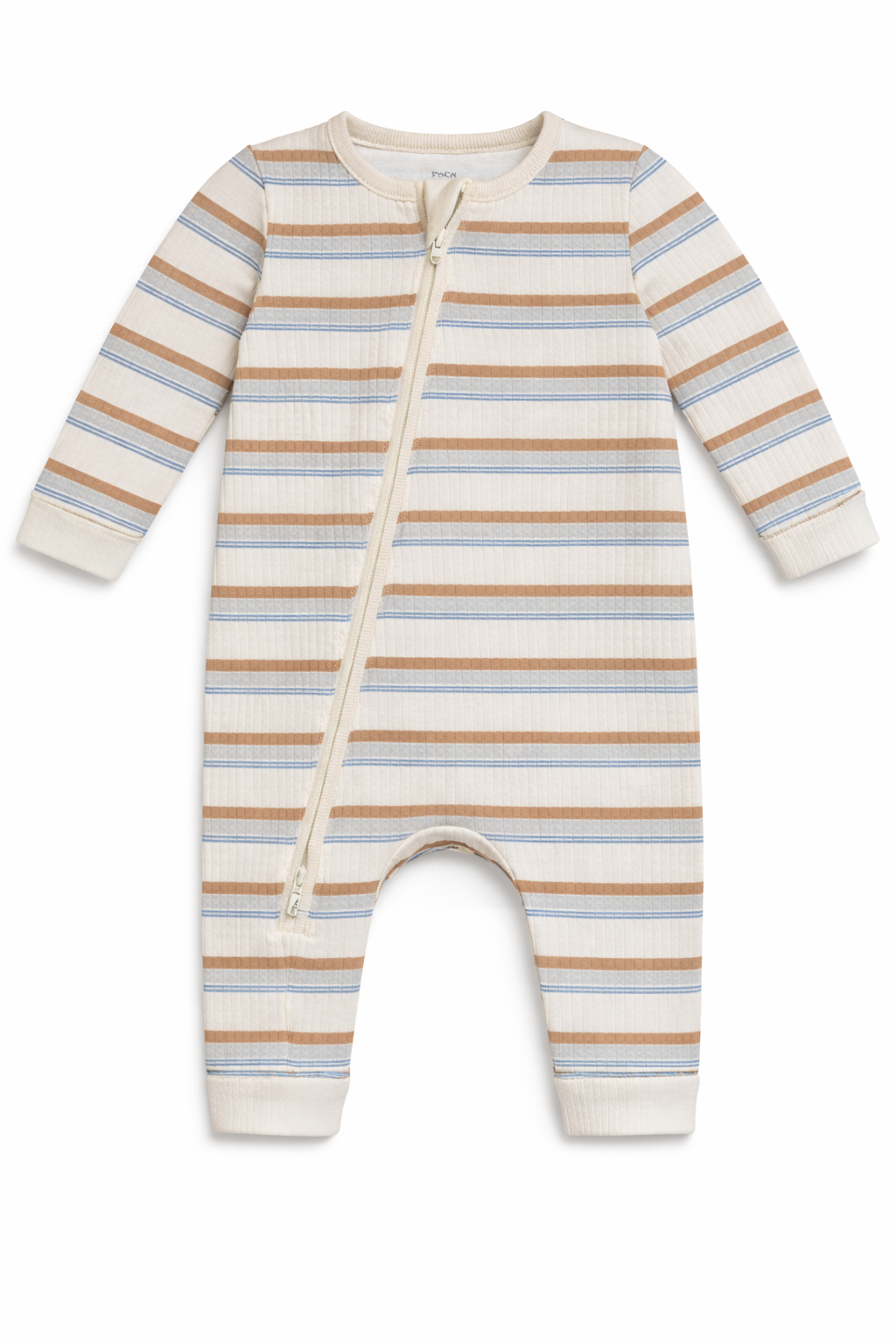 Coastal stripes zipper jumpsuit