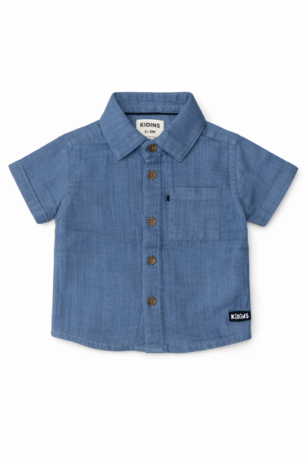 Double layer muslin shirt (blue)