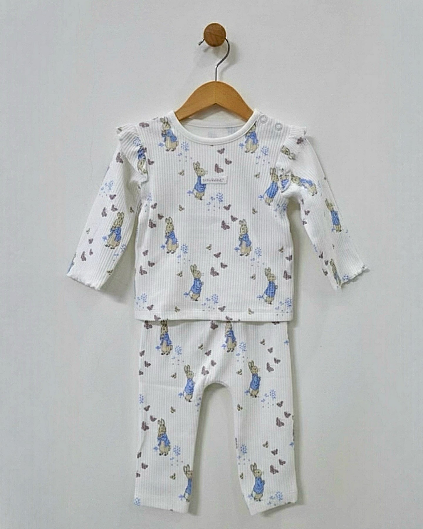 Ribbed Peter rabbit top and bottom set