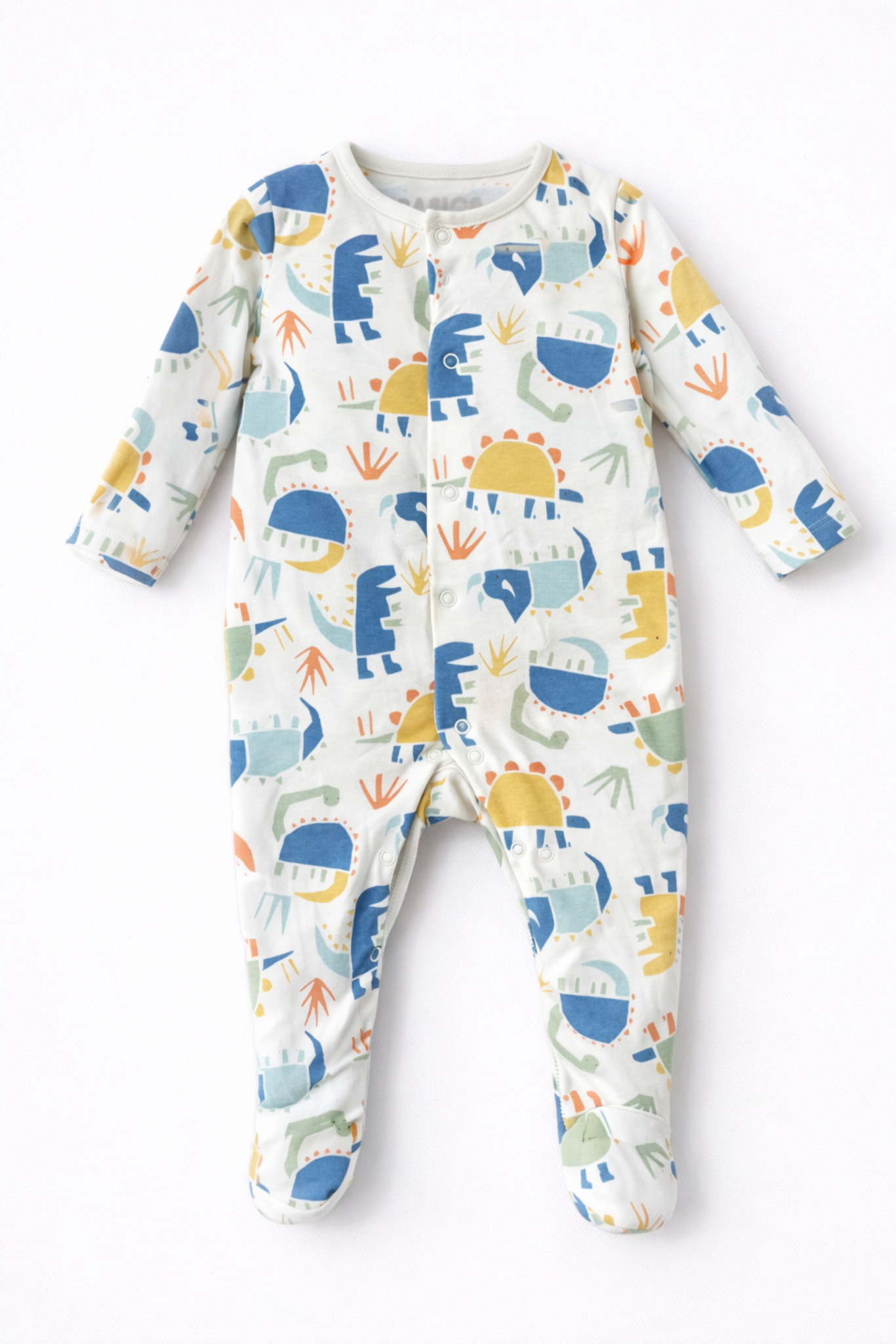 Abstract dino print sleepsuit