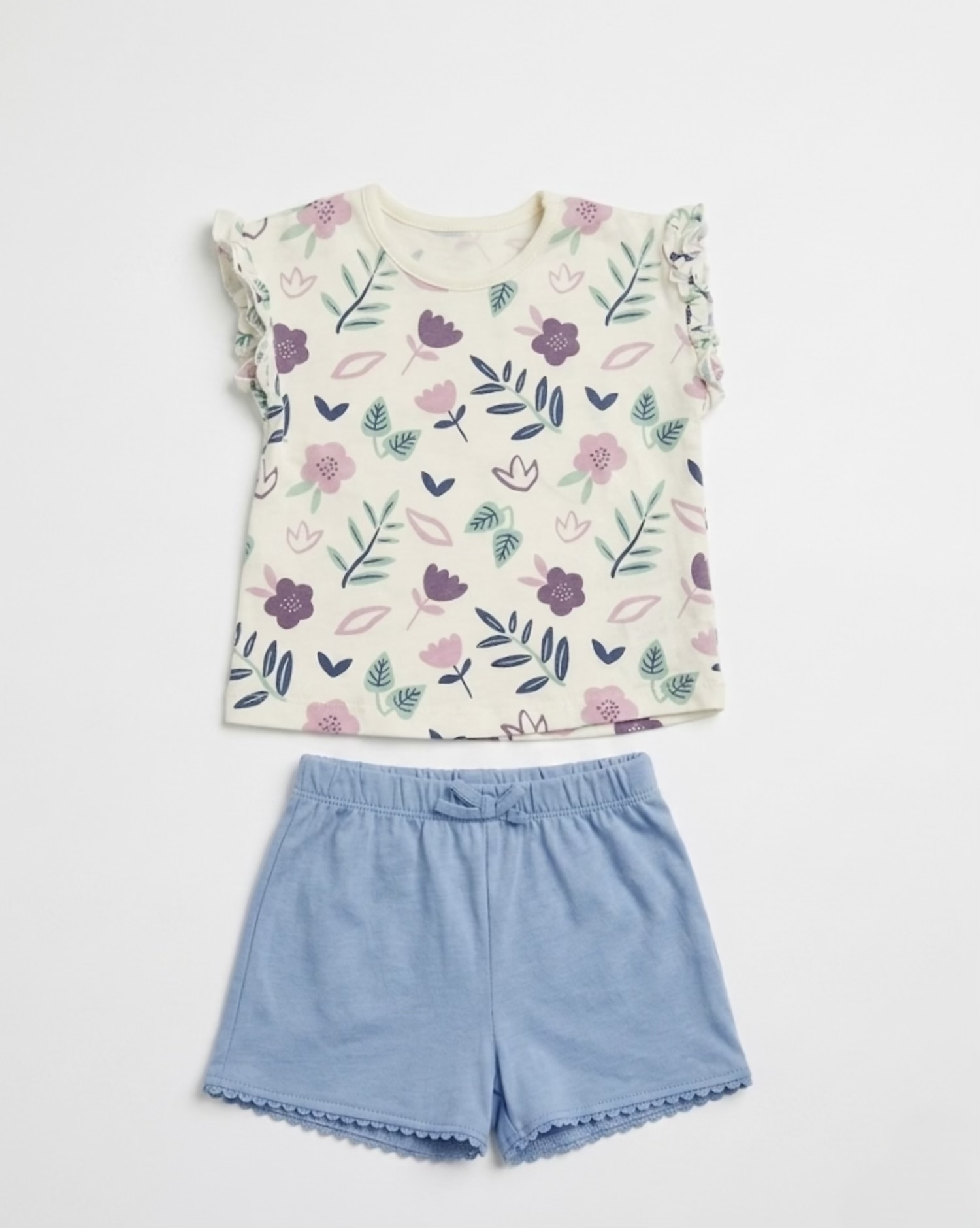 floral shorts set