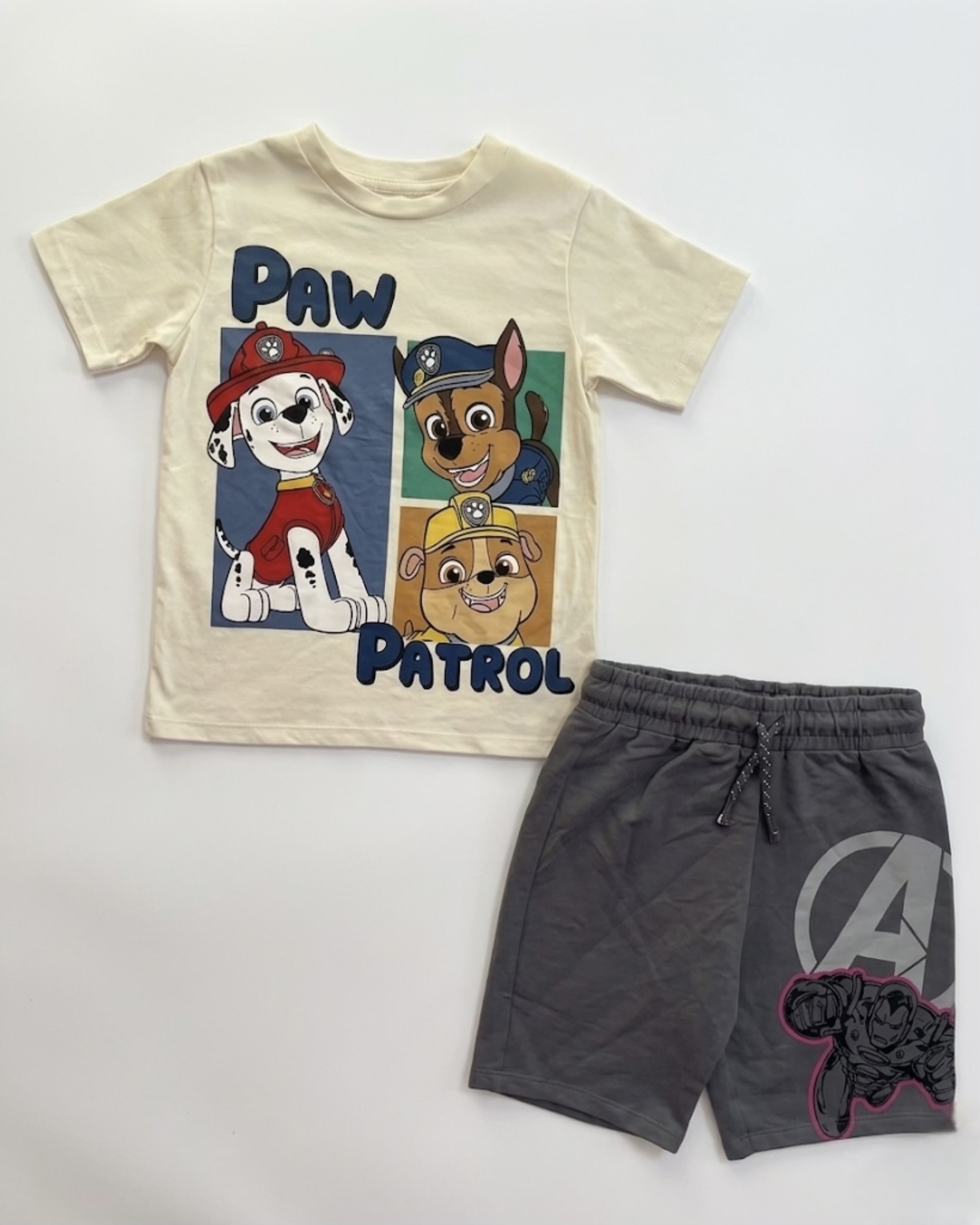 paw patrol shorts set