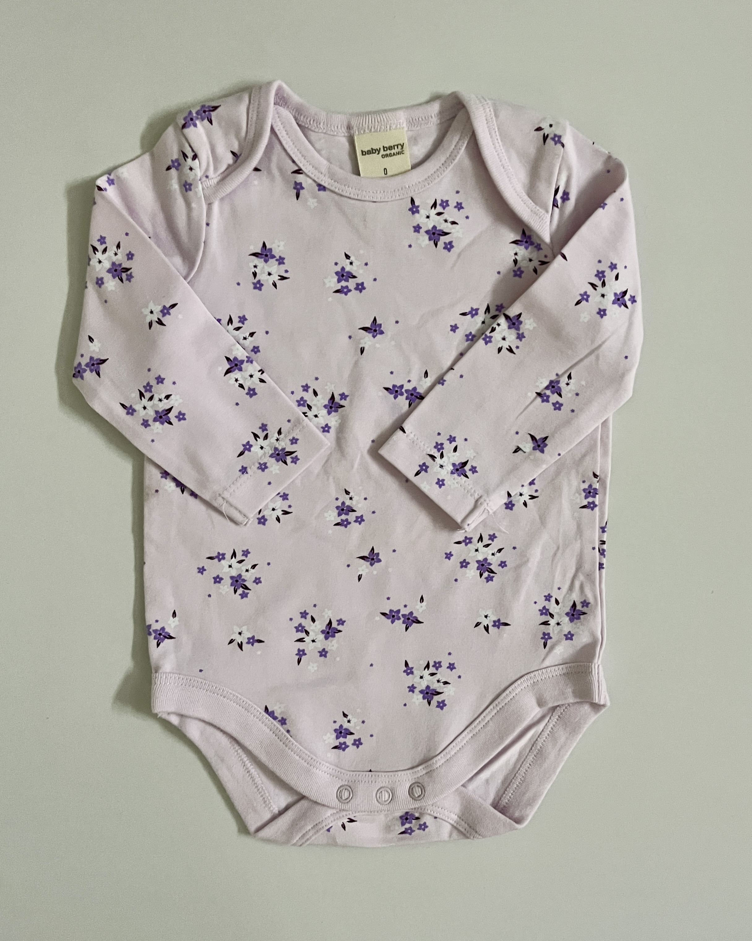 lavender bg floral onsie