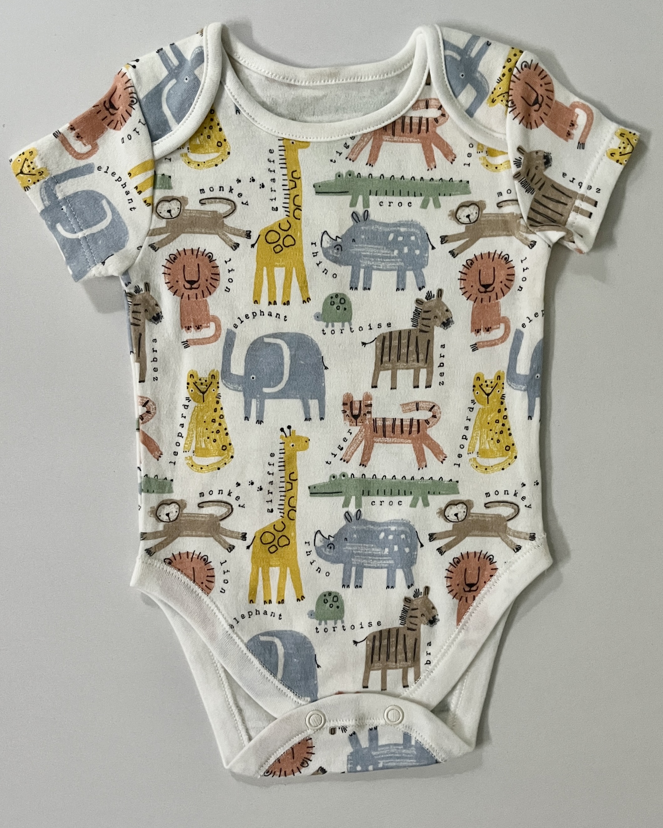 big animal print onsie