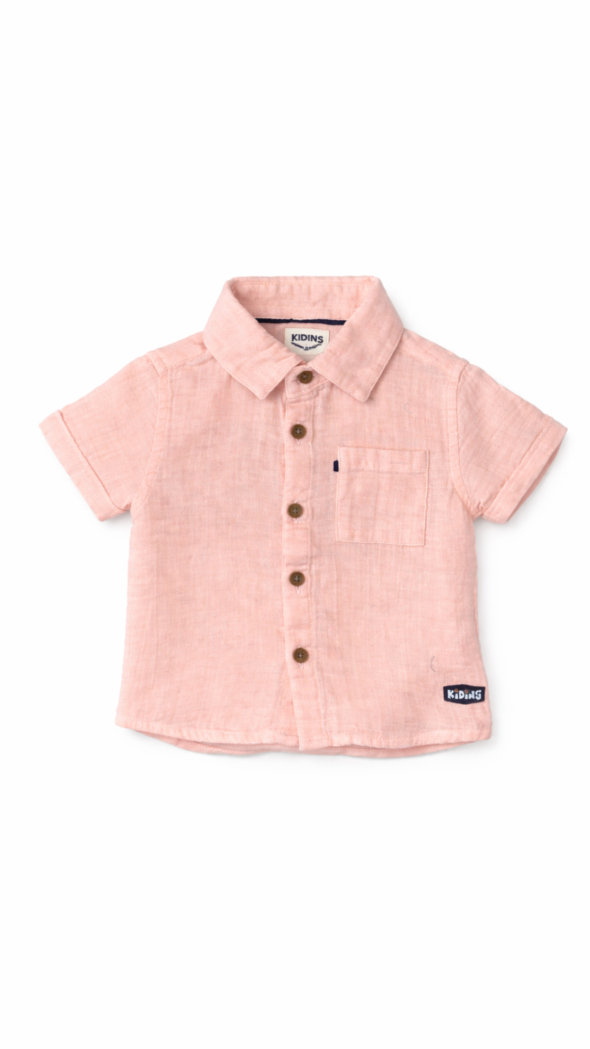 Pink double layer muslin shirt