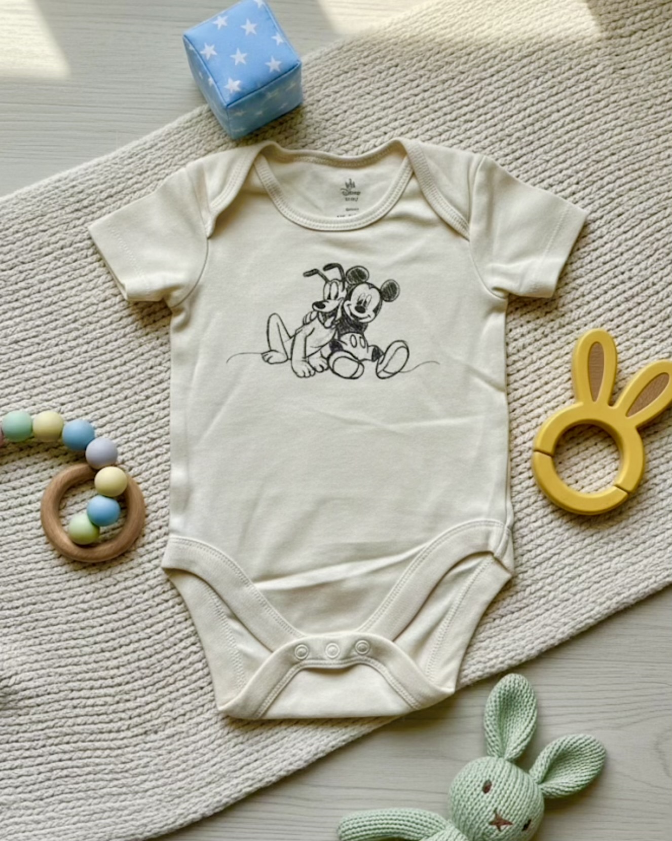 Beige Mickey bodysuit