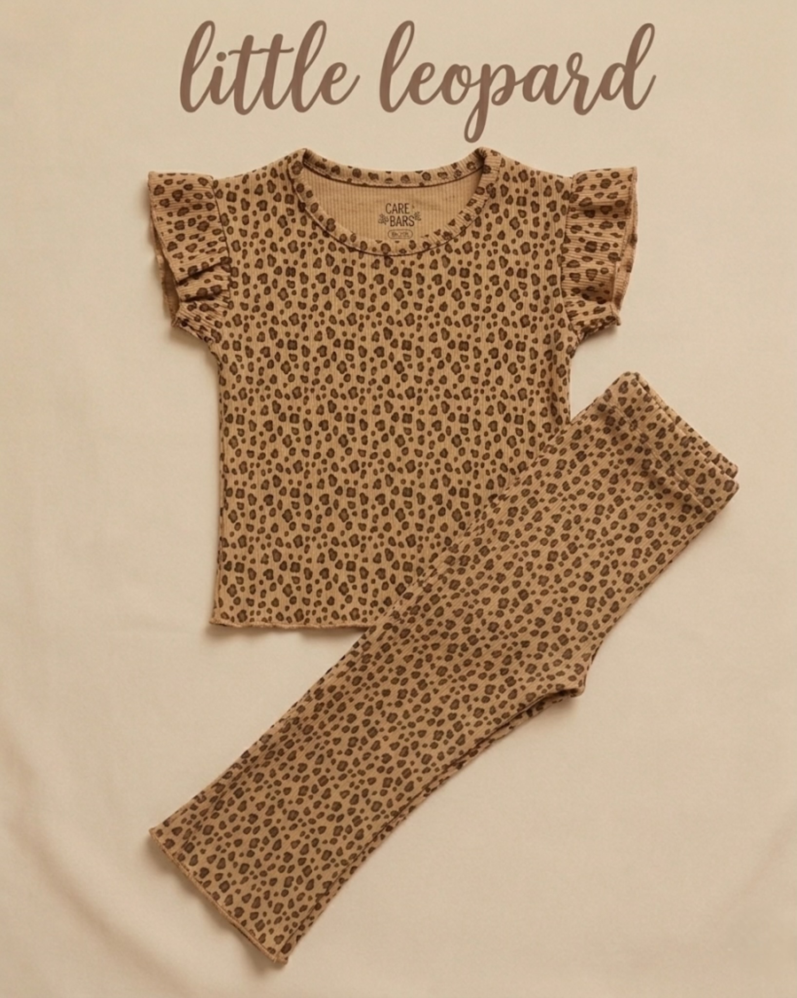 Little leopard bell bottom Co-ord set