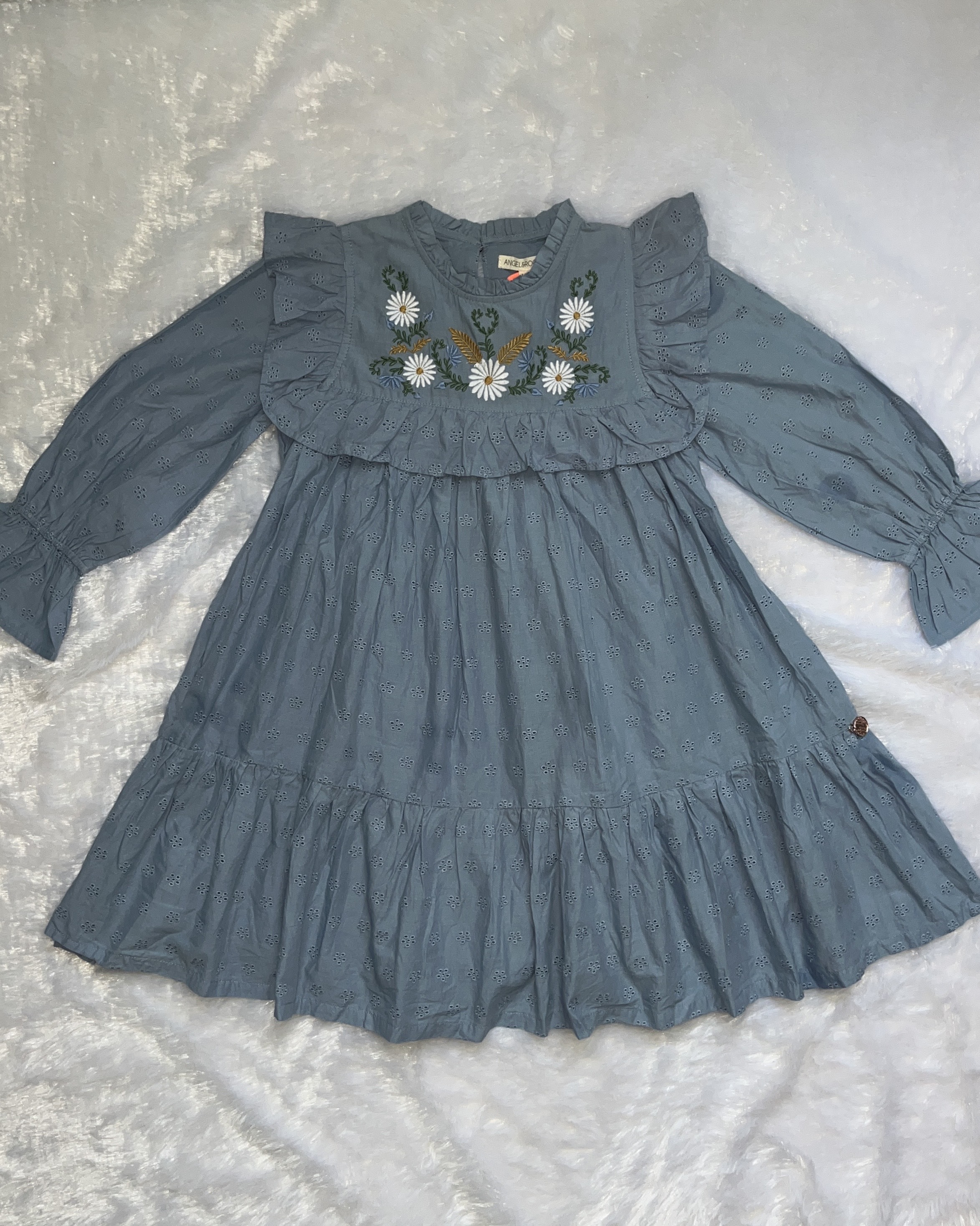 Blue day dream embroidered frock