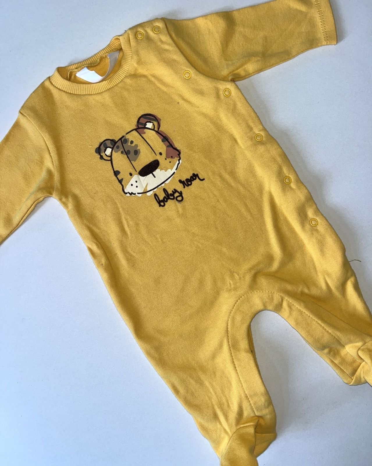 Baby roar yellow sleepsuit