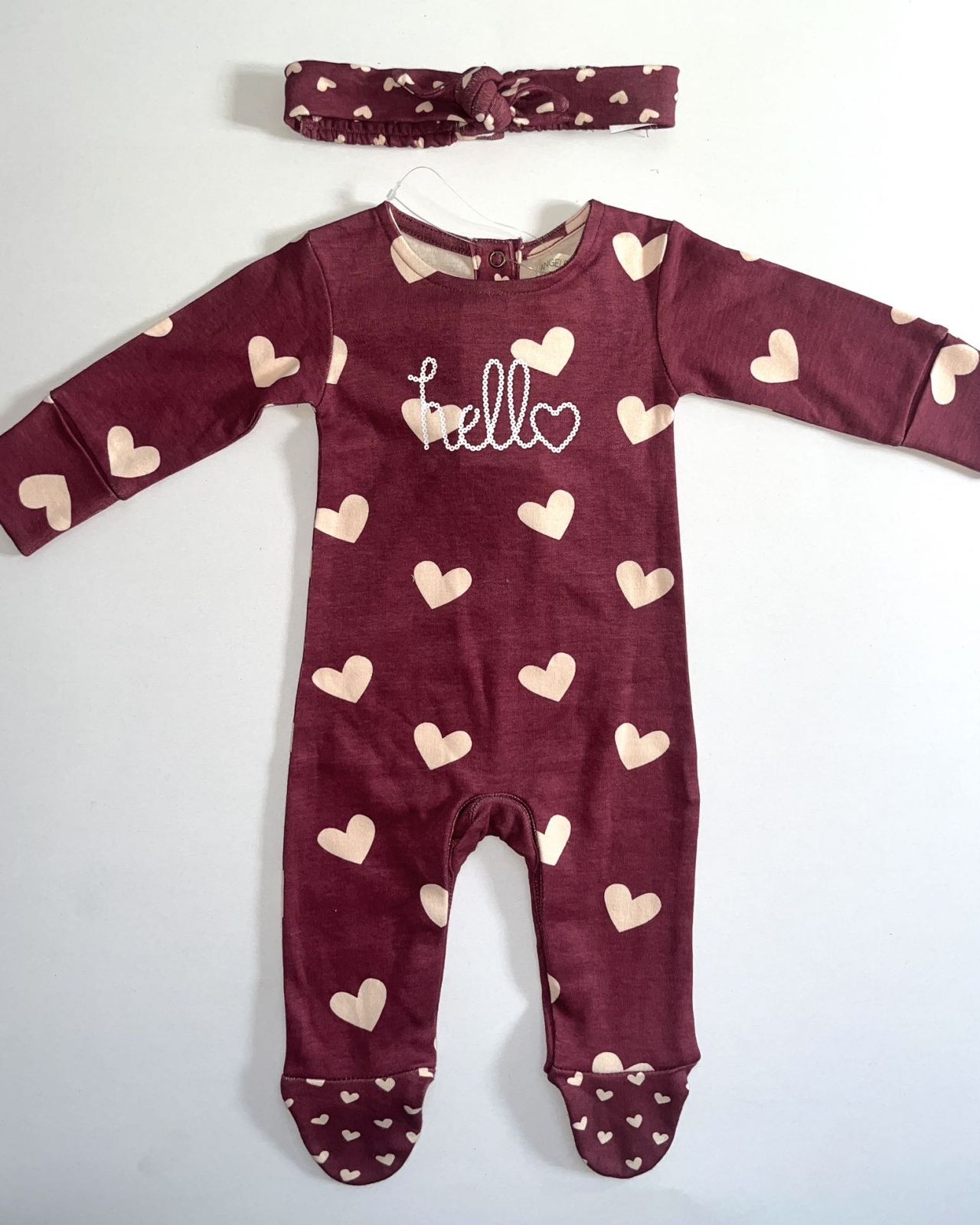 Heart hello sleepsuit