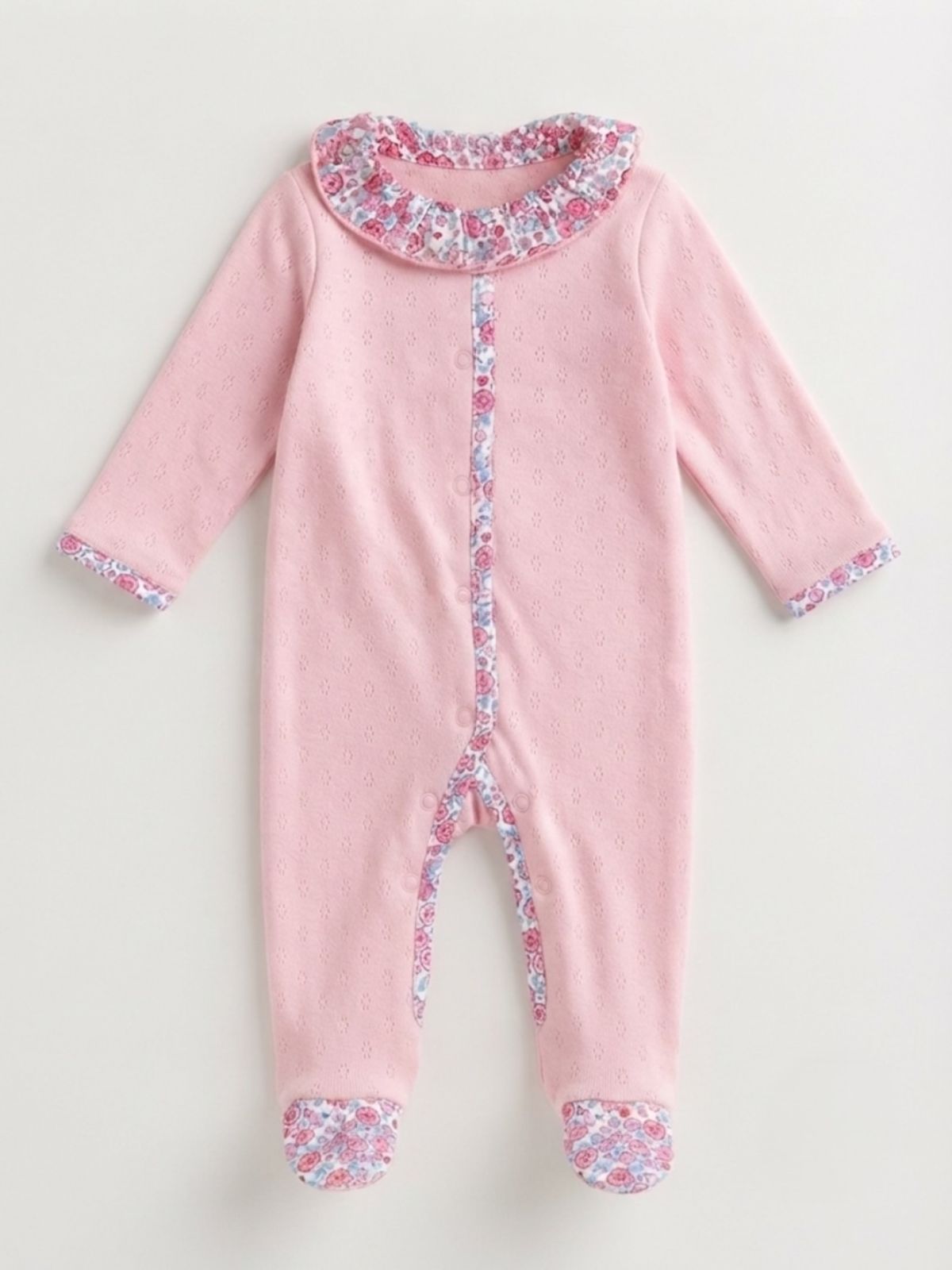 Pointelle floral sleeping