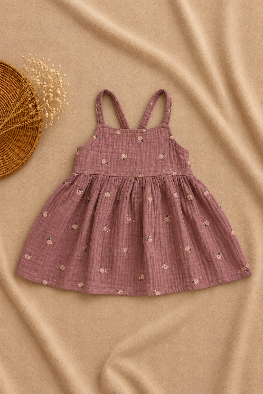 Vintage mauve muslin frock