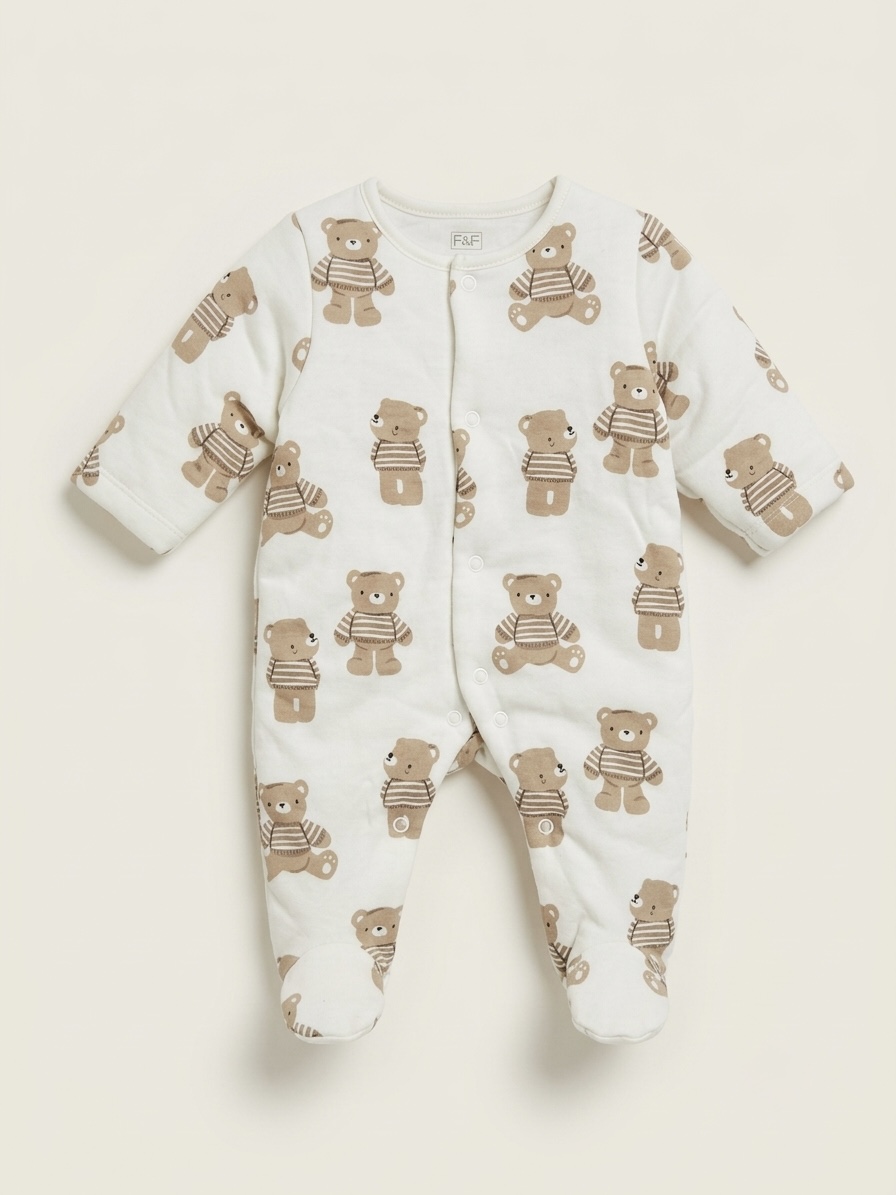 Cozy teddy padded sleepsuit