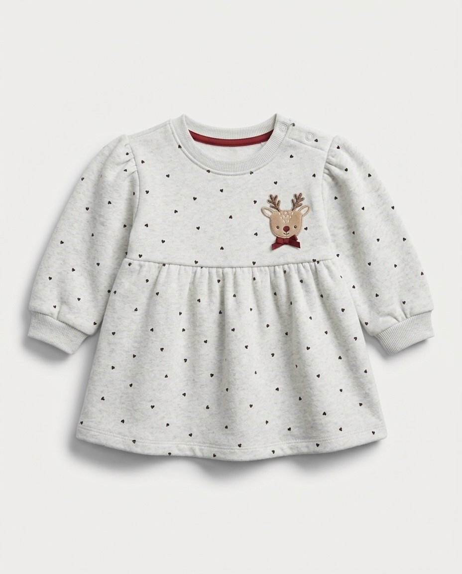Heart print loopknit frock