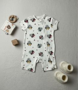 white Minnie half romper