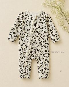 cheetah print ribbed romper