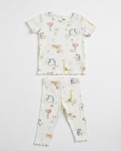 ribbed animal print co-ord set