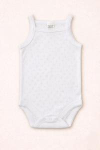 white sleeveless pointelle bodysuit