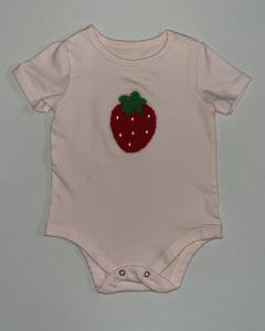 strawberry appliqué bodysuit