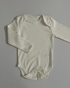 plain off white full sleeve bodysuit