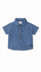 blue muslin shirt