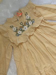 Yellow sun kissed embroidered frock