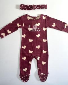 Heart hello sleepsuit