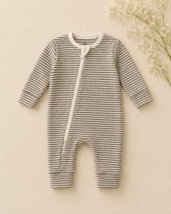 Mocha stripes romper