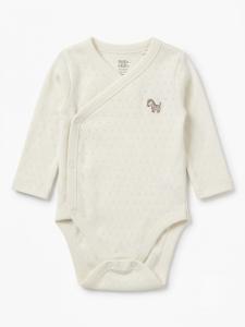 Pointelle kimono onsie