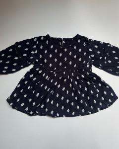 Raven long sleeve muslin frock