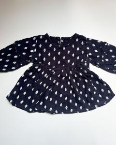 Raven long sleeve muslin frock