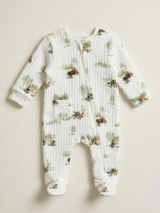 Quilted woodland sleepsuit