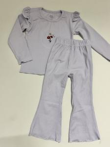 Pastel purple embroidered co-ord