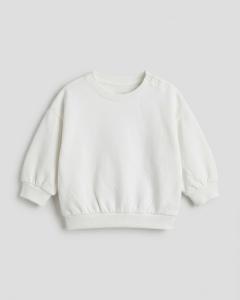White balloon sleeve sweatshirt