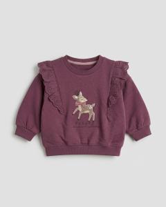 Deer appliqué sweatshirt
