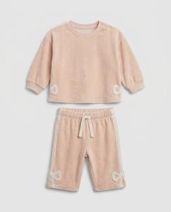 Velour bow co-ord