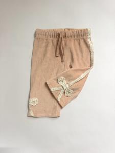 Velour bow laced pants