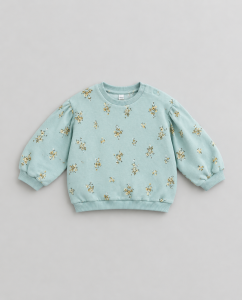 Teal floral sweatshirt