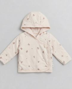 Quilted floral hoodie