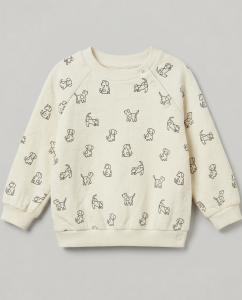 Dog print winter top