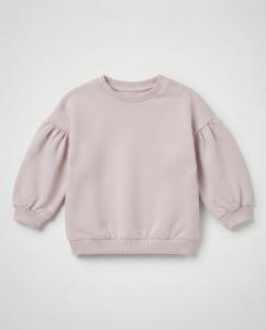 Balloon sleeve pink sweatshirt