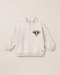 Mickey motif high neck sweatshirt